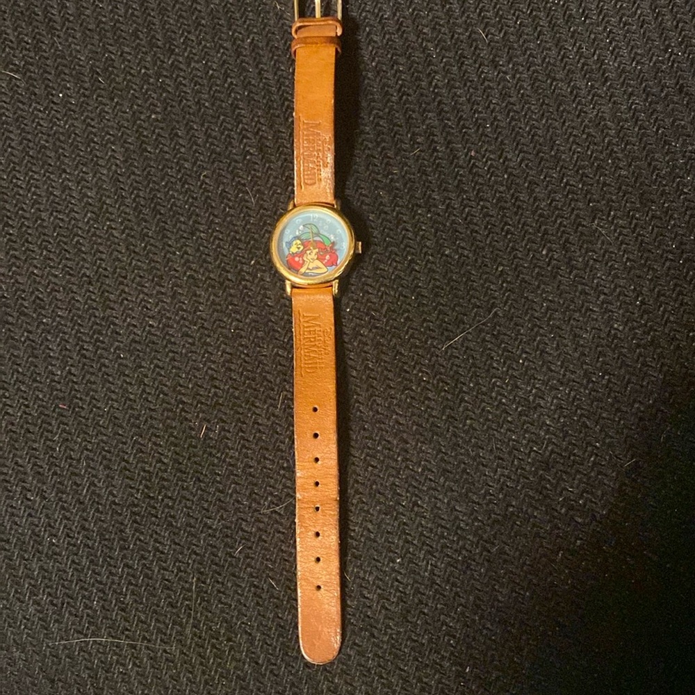 Disney's The Little Mermaid Ariel Flounder Sebastian Timex Wrist Watch Vintage